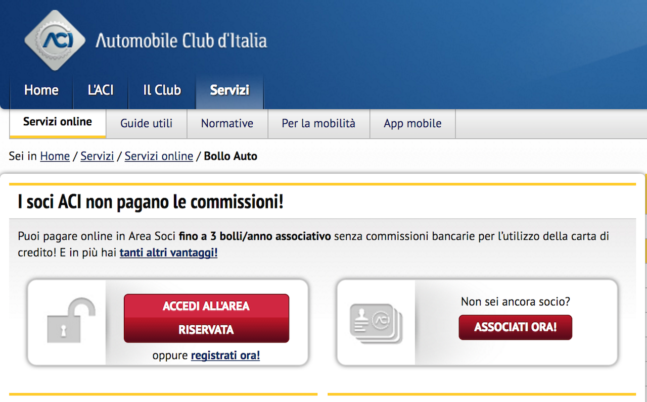 Bollo auto più caro con carta di credito 3 milioni di multa all'Aci