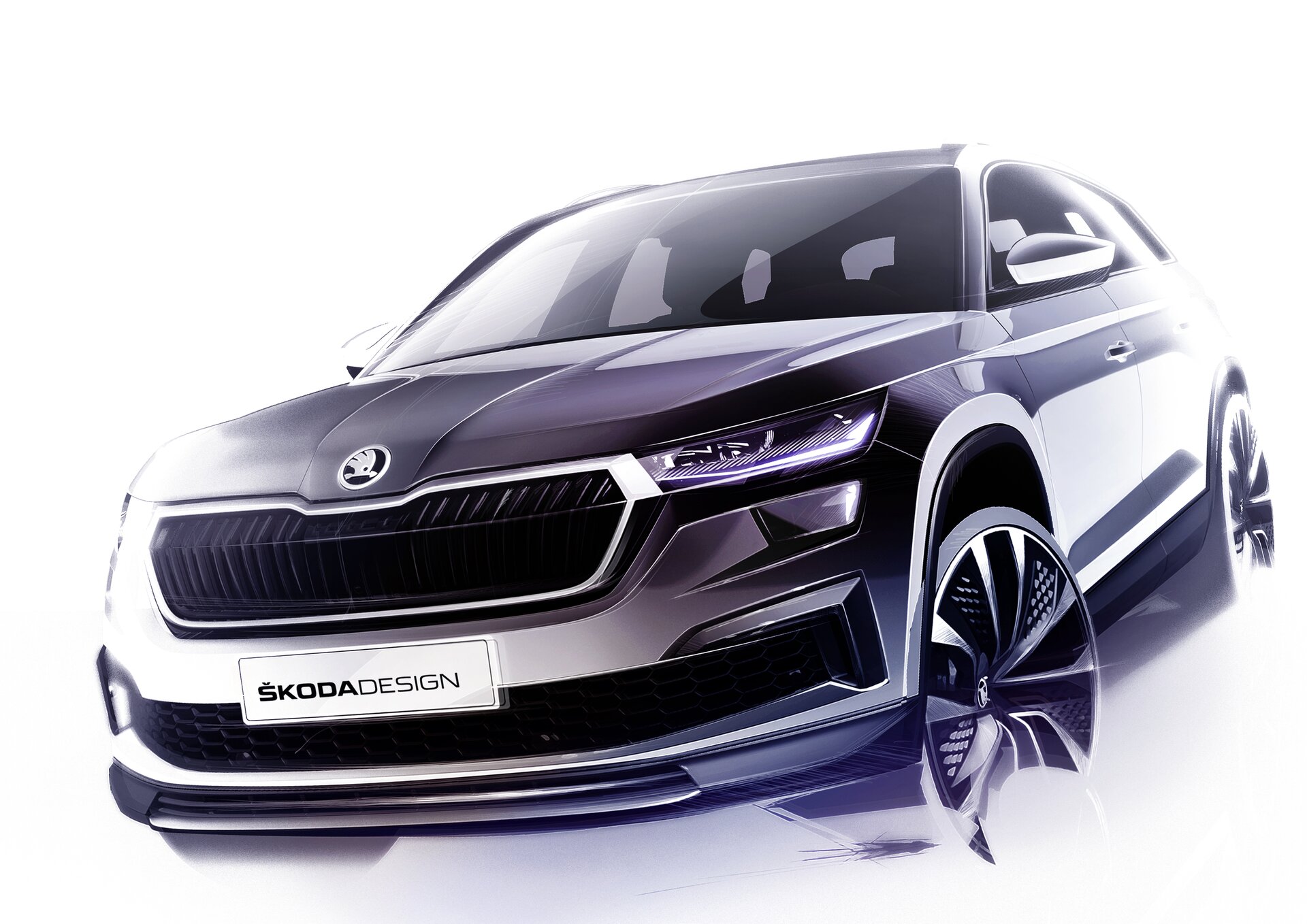 Skoda Kodiaq restyling: i teaser