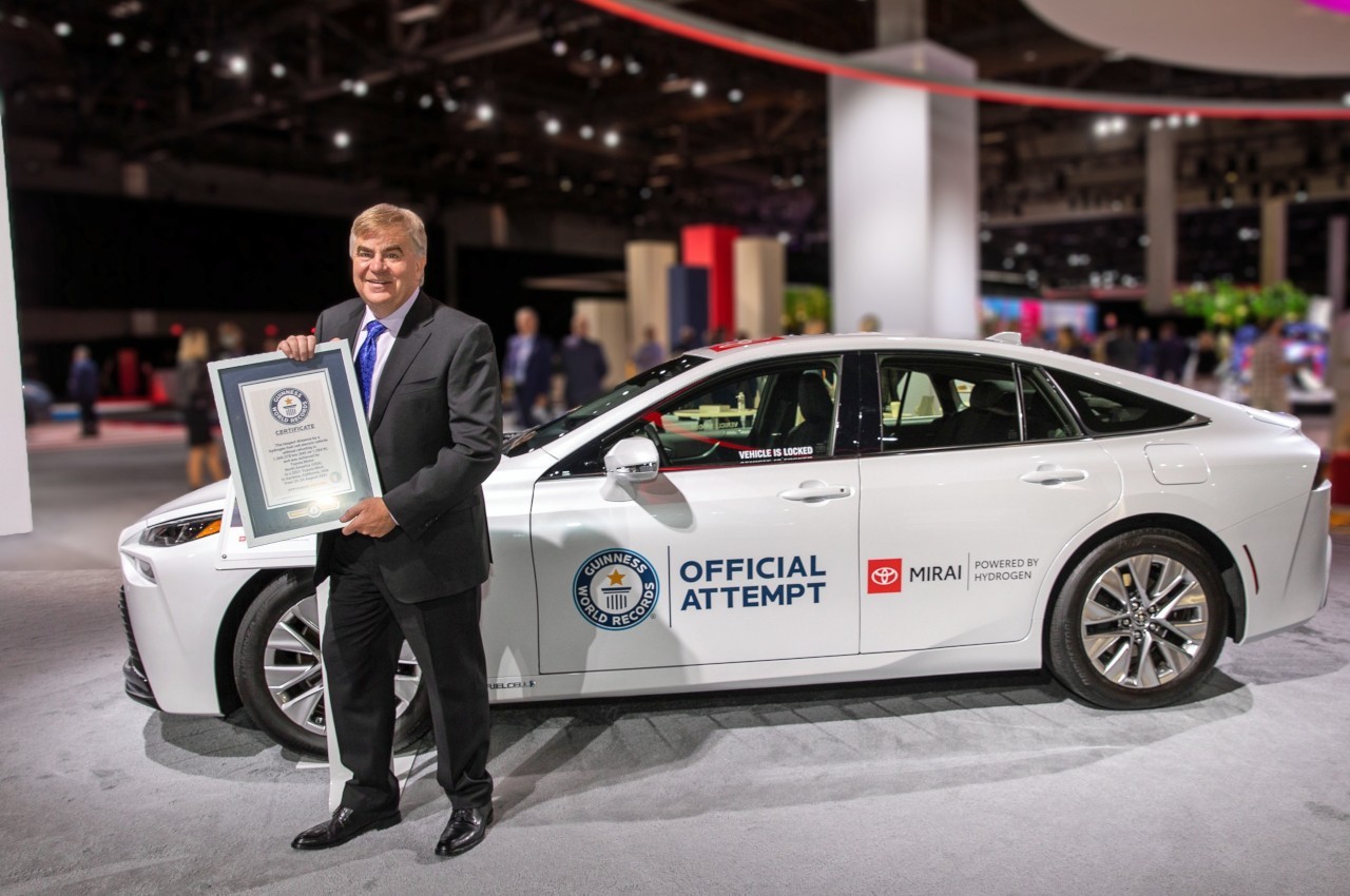 Toyota Mirai, Guinness World Record di autonomia con un pieno di idrogeno