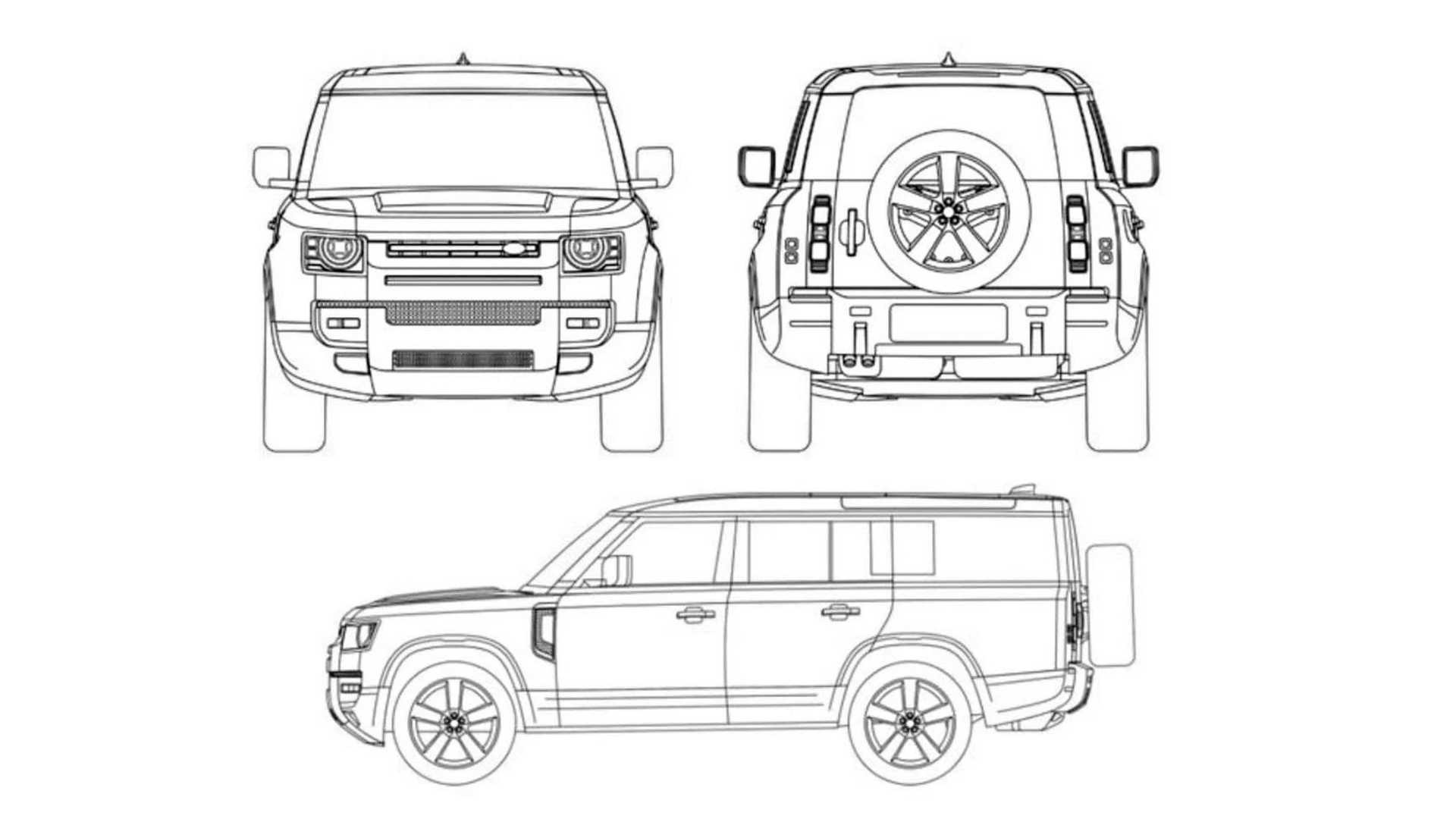 Land Rover Defender 130: i bozzetti ufficiali