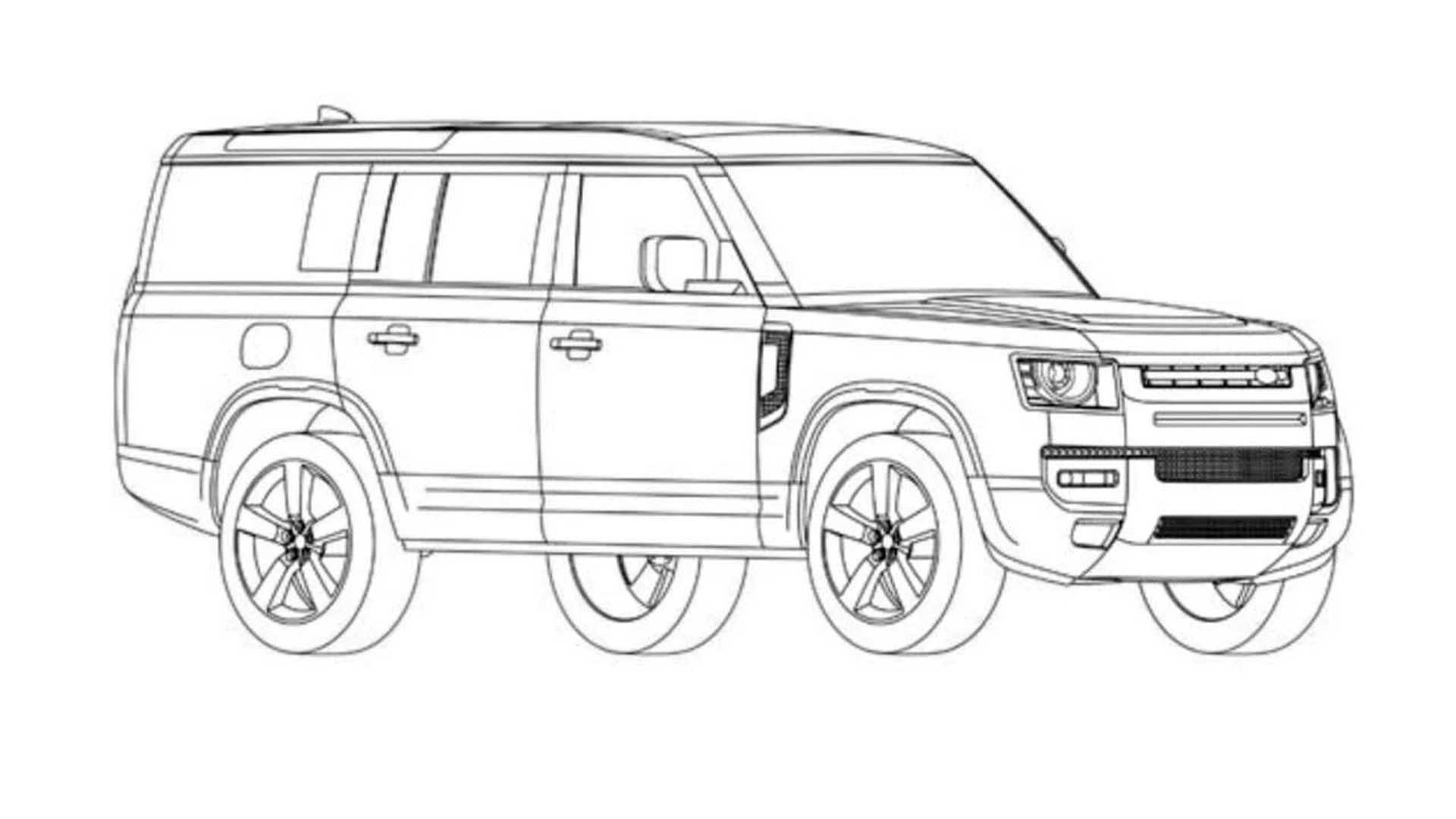Land Rover Defender 130: i bozzetti ufficiali