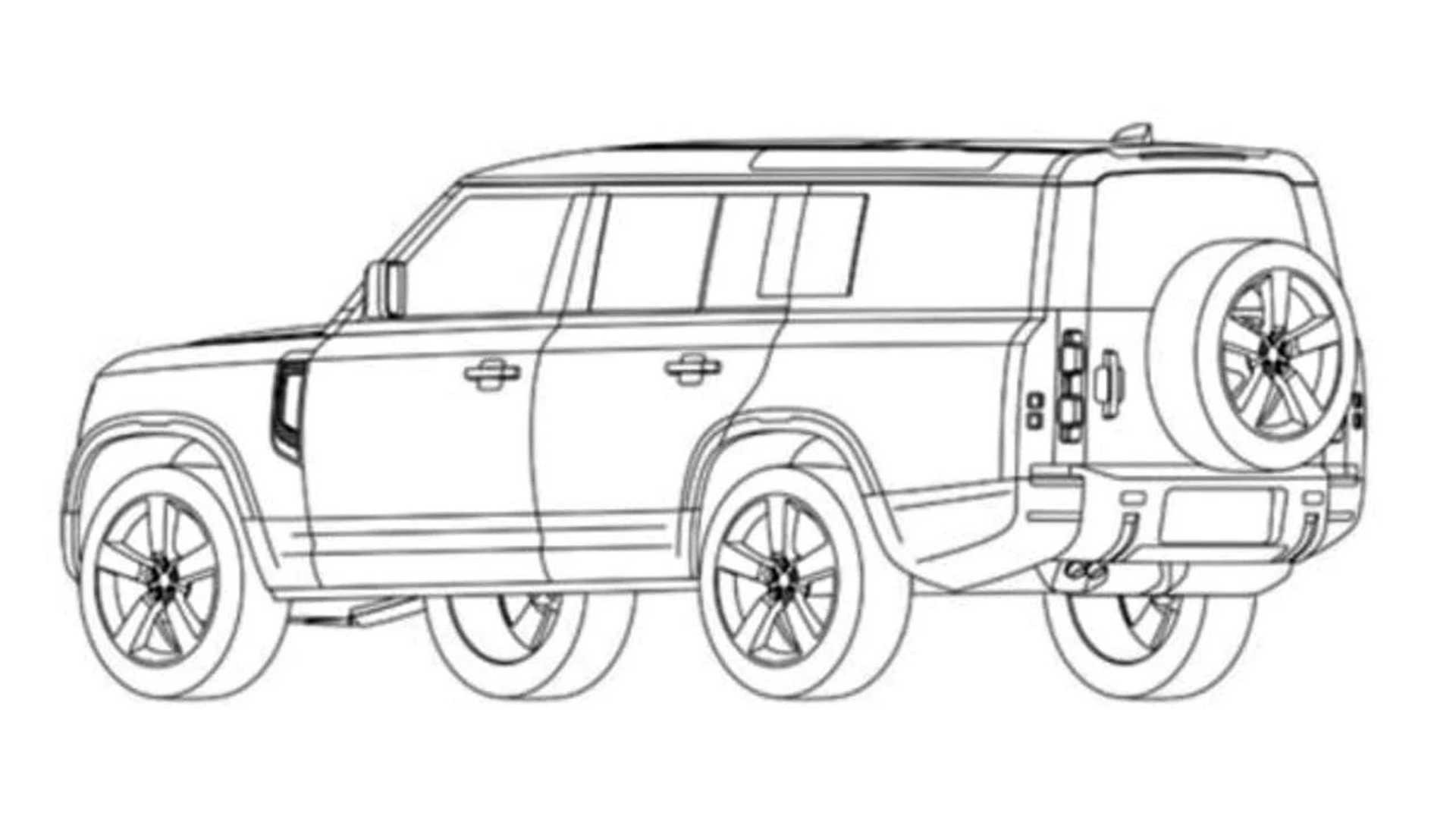 Land Rover Defender 130: i bozzetti ufficiali