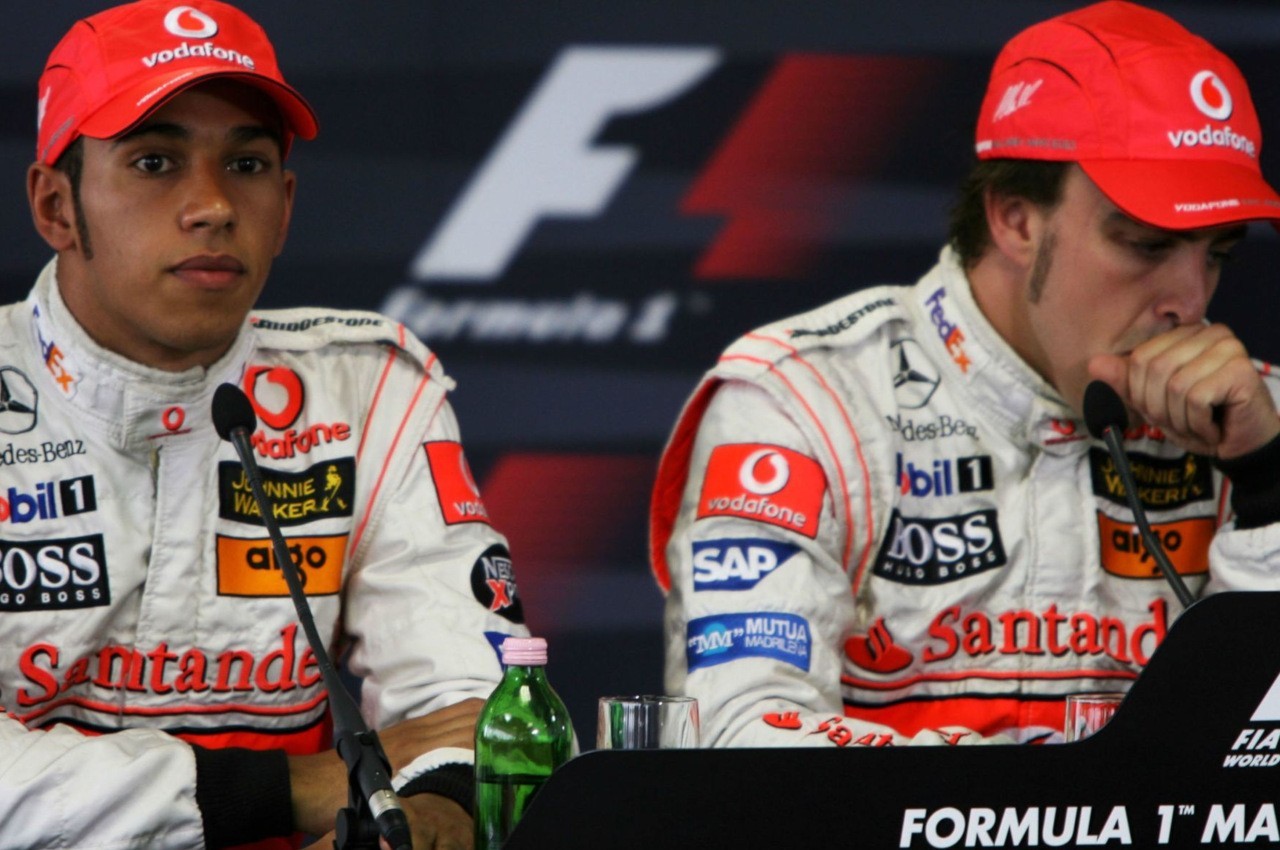 F1 2007, Fernando Alonso e Lewis Hamilton in McLaren-Mercedes