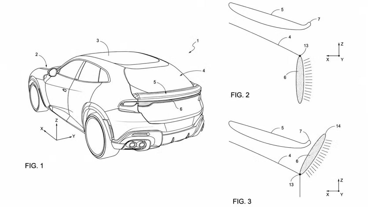 Una Ferrari con coda variabile e elementi mobili che modificano la configurazione durante la marcia