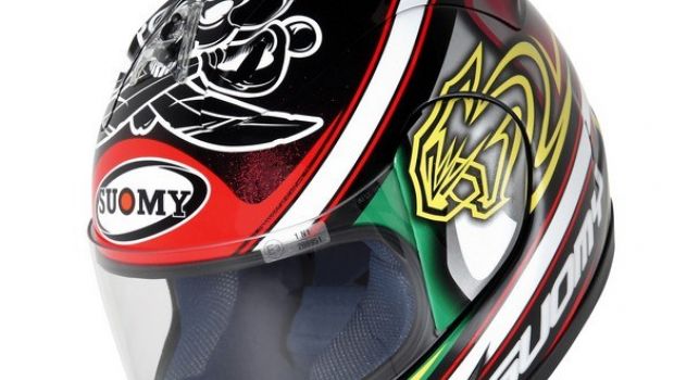 Max Biaggi a Monza col nuovo Suomy 
