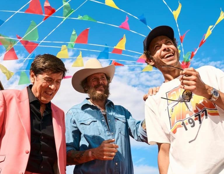 Gianni Morandi e Lorenzo Jovanotti al Ranch di Valentino Rossi