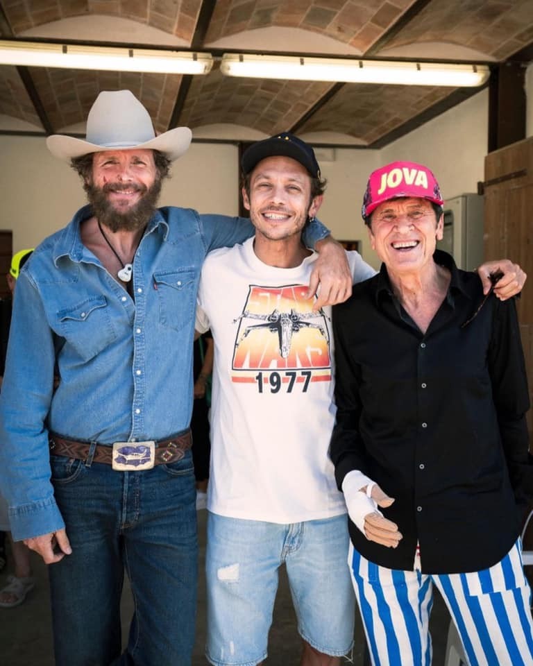 Gianni Morandi e Lorenzo Jovanotti al Ranch di Valentino Rossi