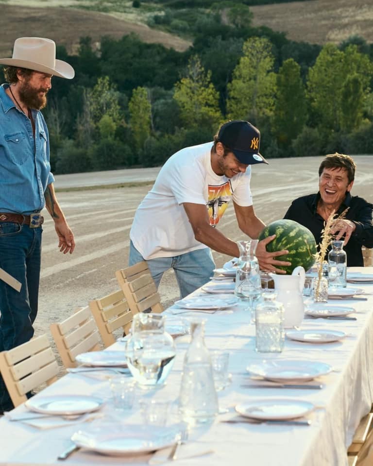Gianni Morandi e Lorenzo Jovanotti al Ranch di Valentino Rossi