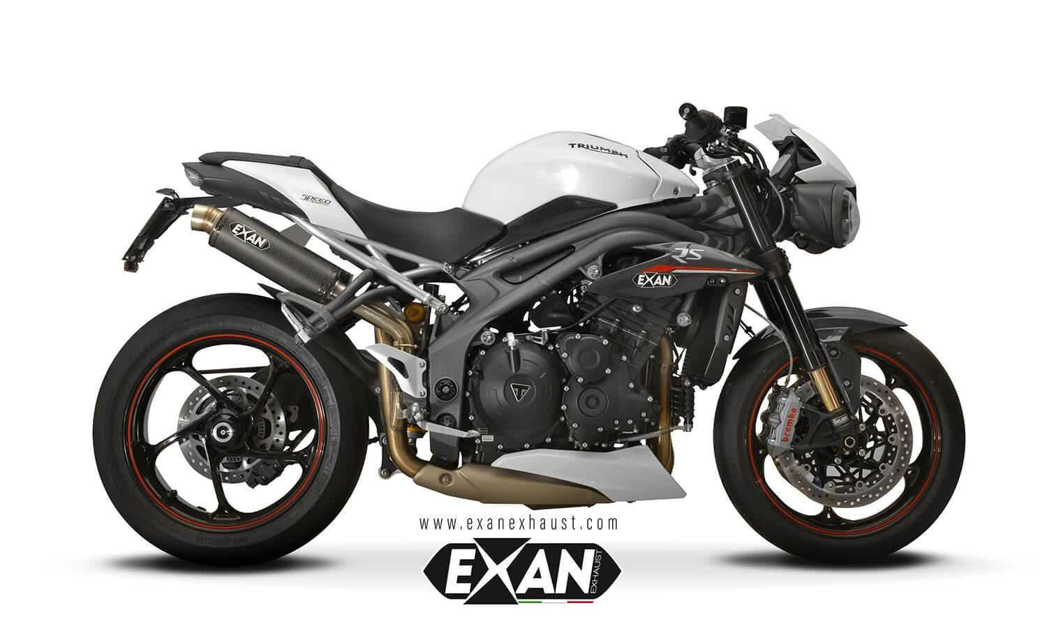 Triumph Speed Triple 1050 (2018-2020): tre coppie di scarichi by Exan