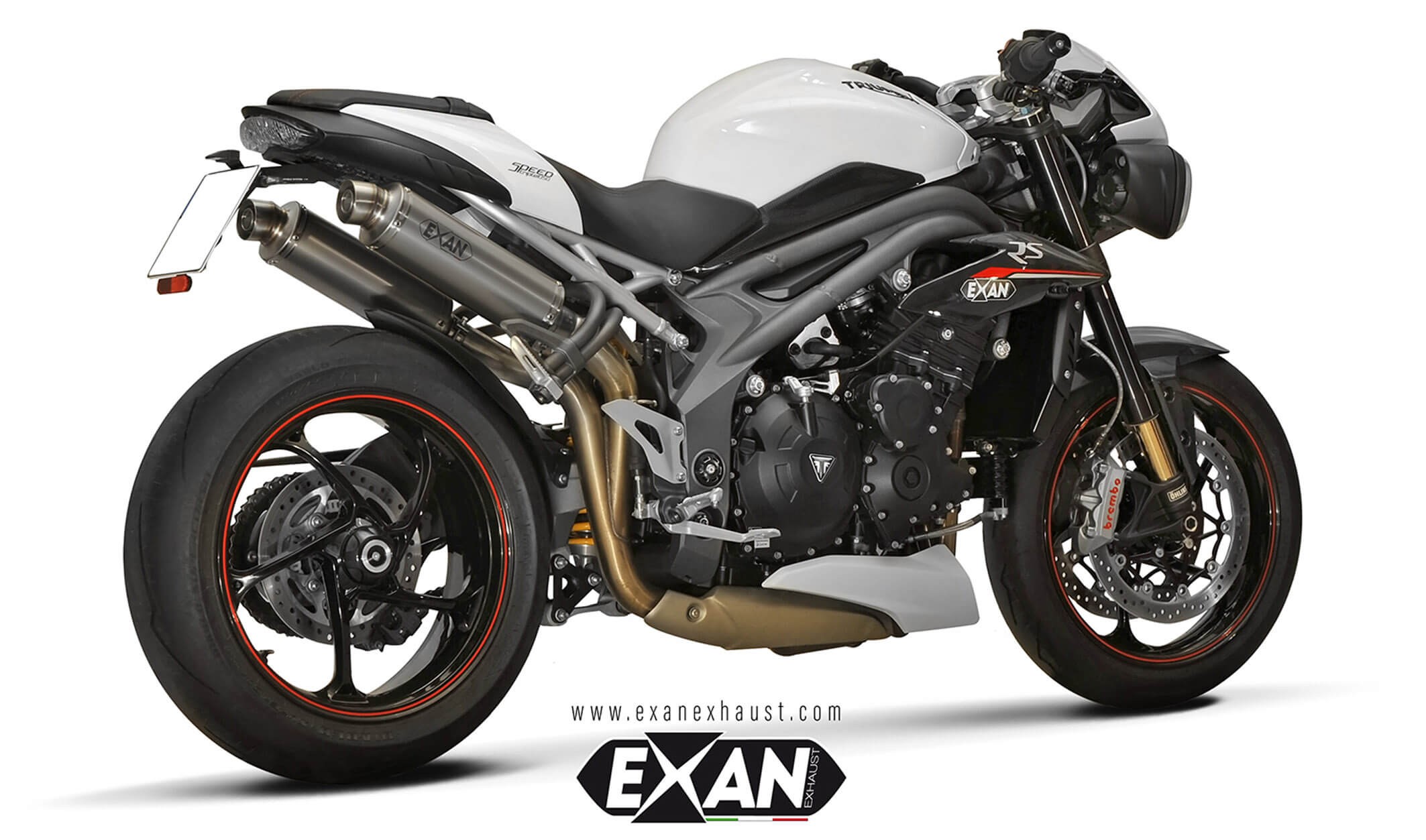 Triumph Speed Triple 1050 (2018-2020): tre coppie di scarichi by Exan
