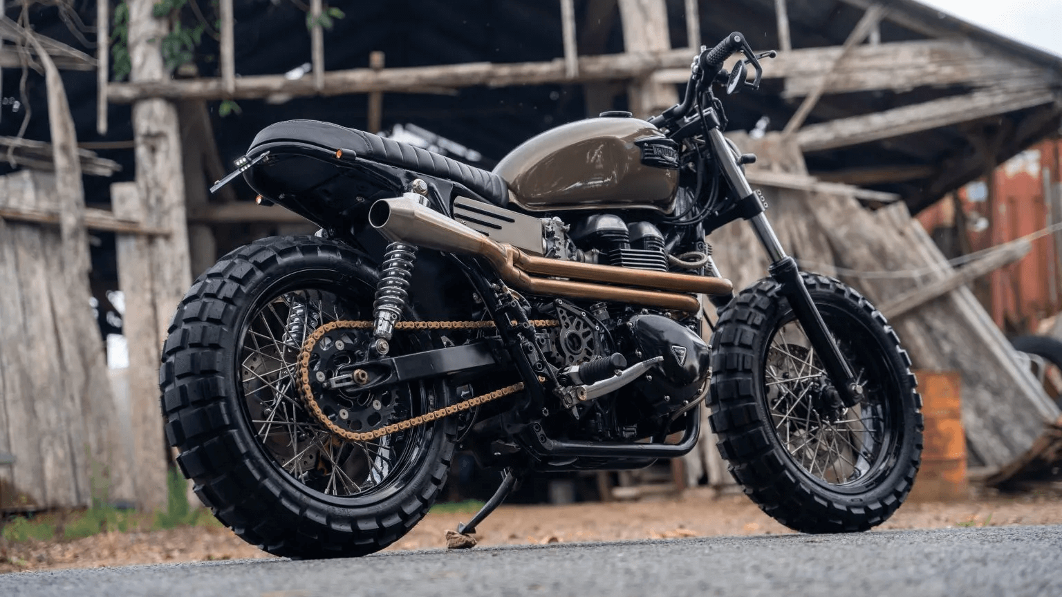 Triumph Thruxton "Scrambler" by Purpose Built Moto Motoblog