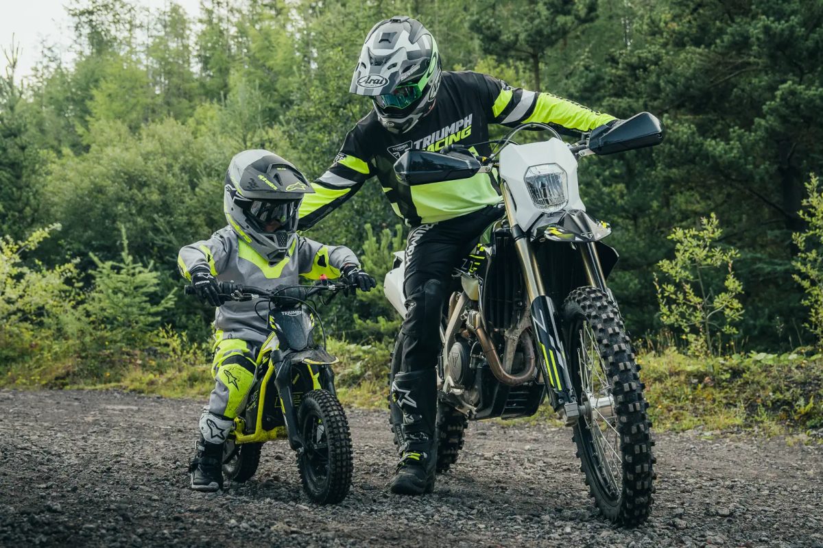 Anteprima della gamma Triumph TXP: moto da cross elettriche per bambini