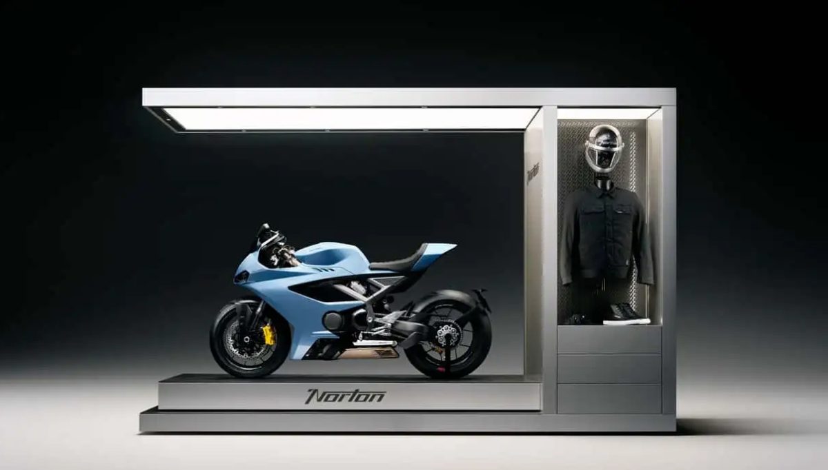 Concessionario Norton con design moderno e spazi modulari, ispirato all’Apple Park, per una vendita più coinvolgente